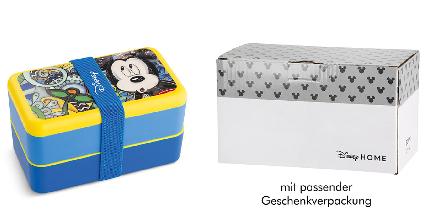 Kunststoff Lunchbox "Mickey" forever & ever in Geschenkverpackung