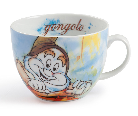 Porzellan Cappuccinotasse 7 Zwerge "Happy" - 600 ml