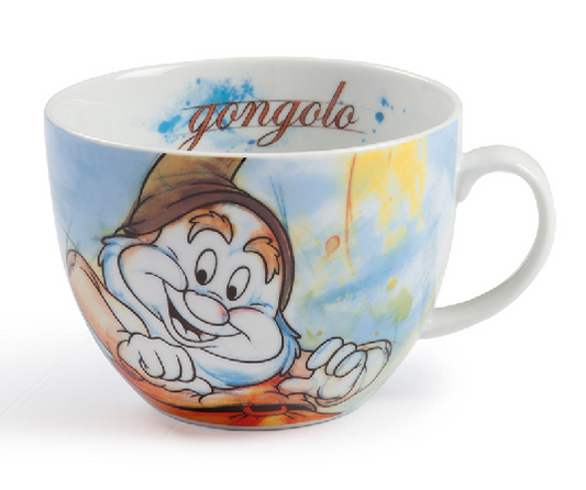 Porzellan Cappuccinotasse 7 Zwerge "Happy" - 600 ml
