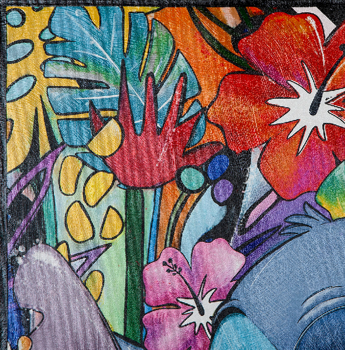 Holz Leinwand Stitch