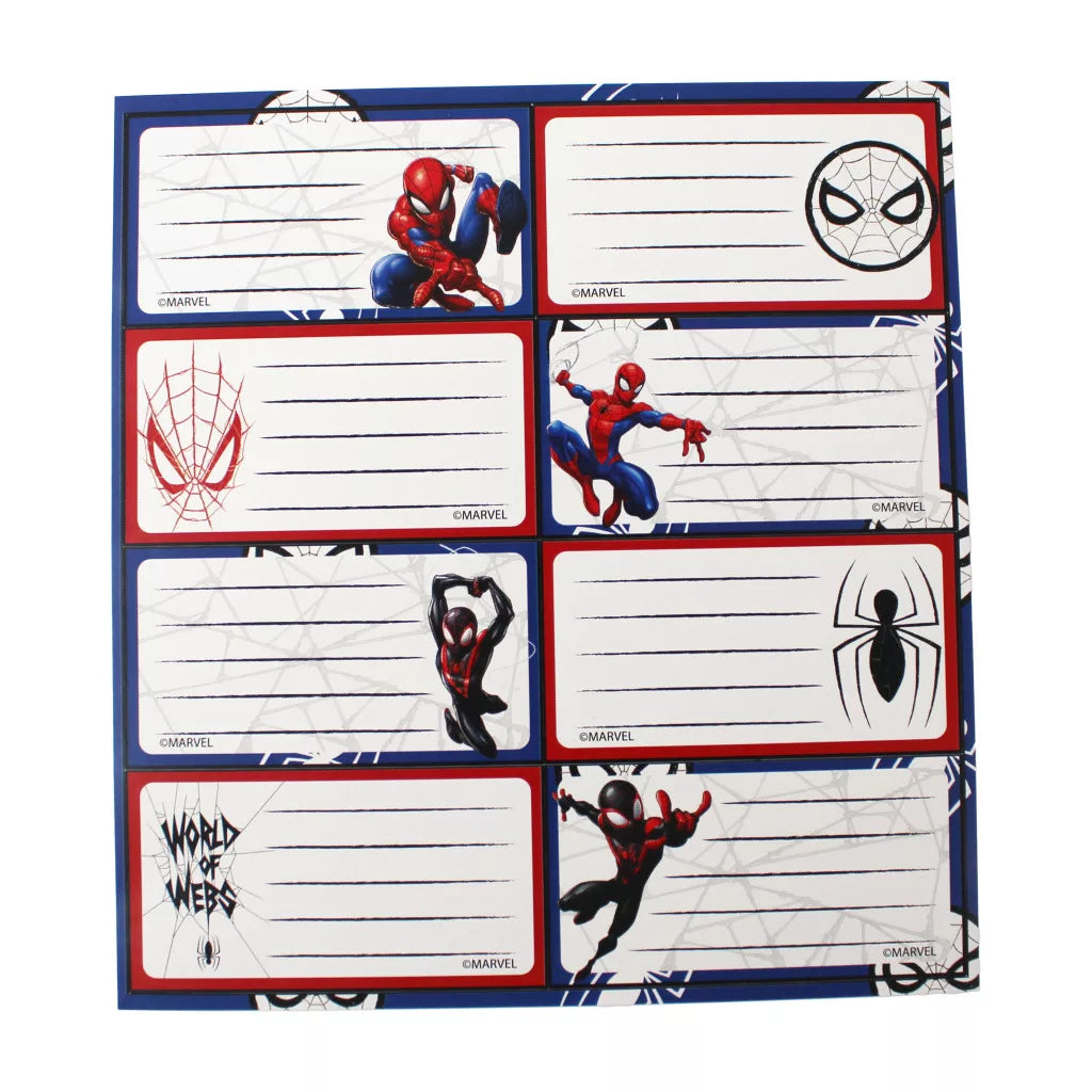 Spiderman Notizbuch-Etikett Heftetikett