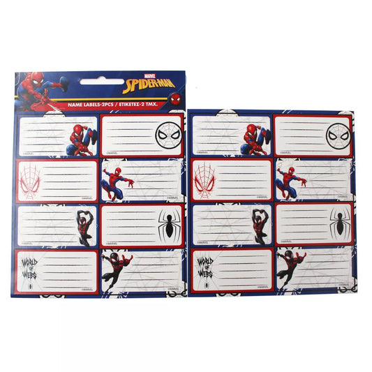 Spiderman Notizbuch-Etikett Heftetikett