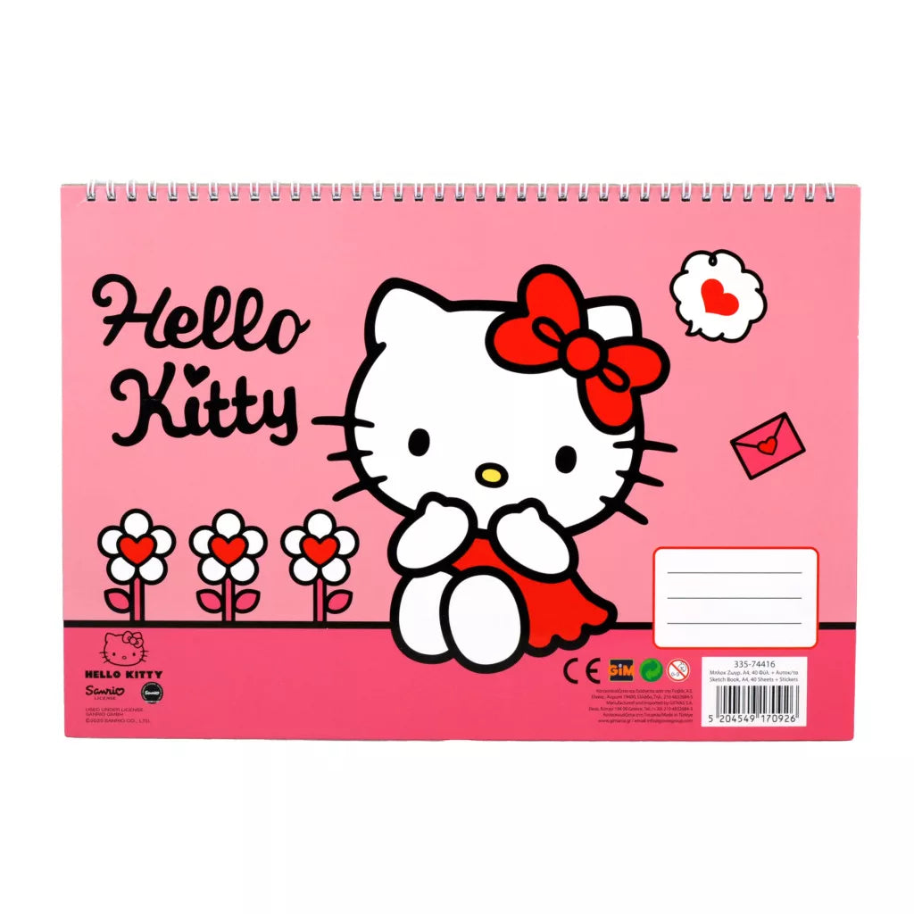 Hello Kitty Sweetheart Spiral-Skizzenbuch