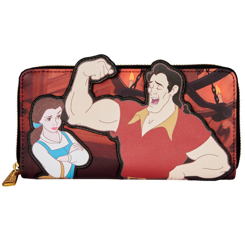 Vorbestellung Loungefly Disney „Die Schöne und das Biest“ – Bösewichte: Gaston-Szene – Geldbörse