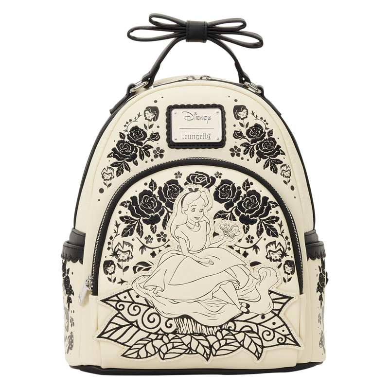 Vorbestellung Loungefly – Disney Alice im Wunderland bestickter Blumen-Mini-Rucksack