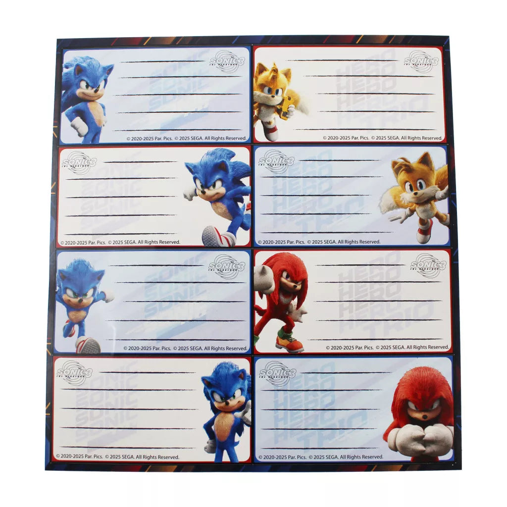 Sonic  16-teiliges Notizbuch-Etikettenset
