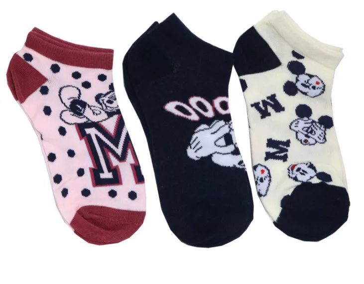 Disney Mickey Damen 3er-Pack Sneaker Socken