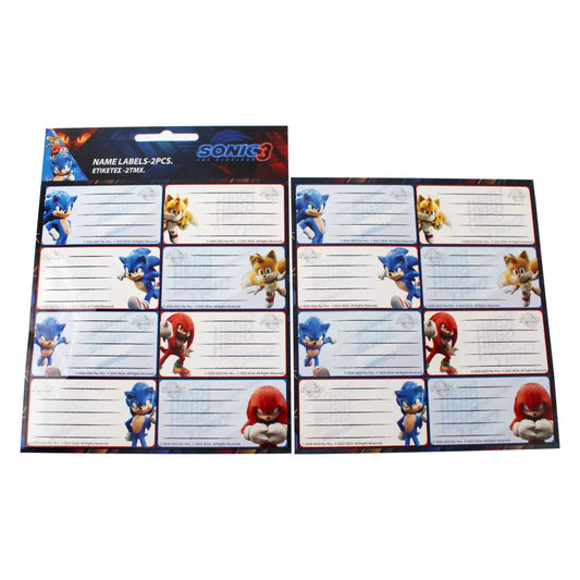Sonic  16-teiliges Notizbuch-Etikettenset