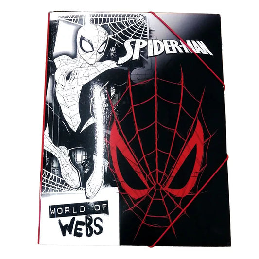Spiderman World of Webs A4 Gummimappe