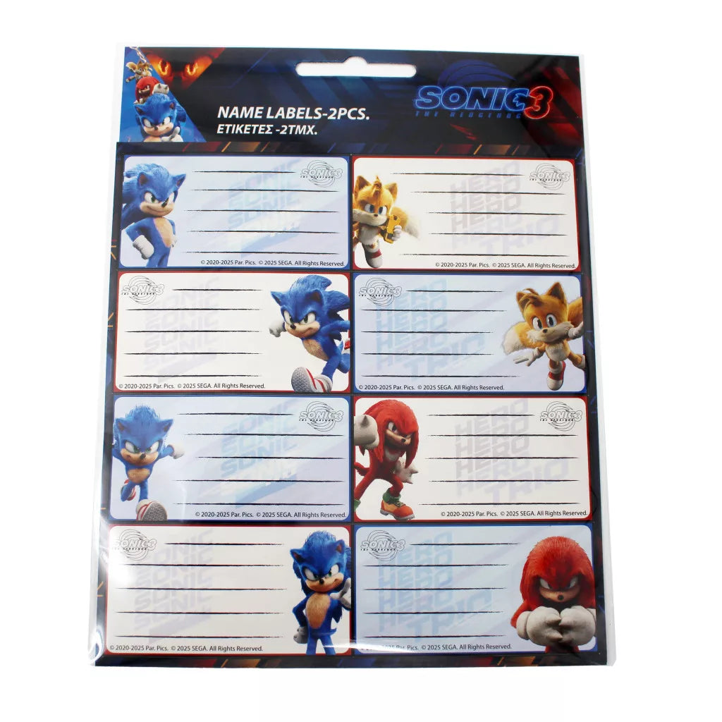 Sonic  16-teiliges Notizbuch-Etikettenset