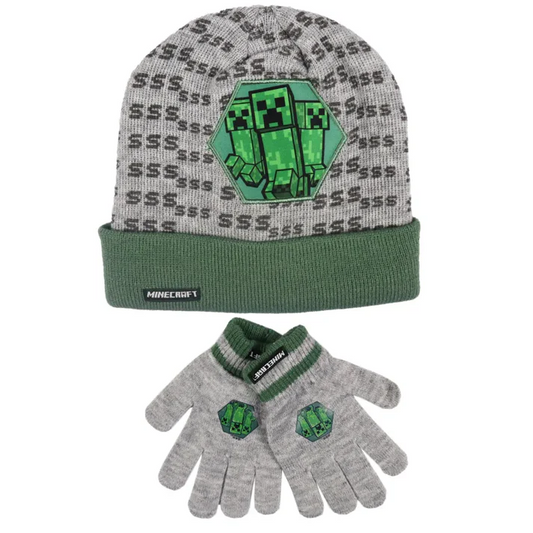 Minecraft Winterset 2 tlg. Mütze + Handschuhe
