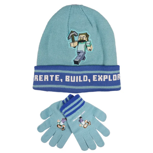 Minecraft Winterset 2 tlg. Mütze + Handschuhe