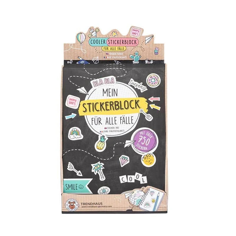 ALLES FÜR DIE SCHULE Cooler Stickerblock mit über 750 Stück