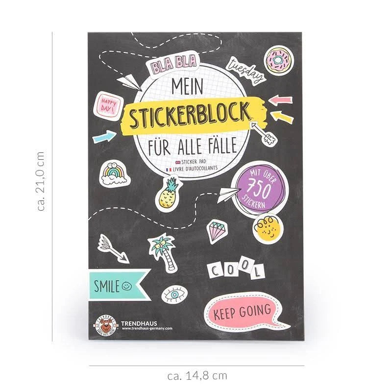 ALLES FÜR DIE SCHULE Cooler Stickerblock mit über 750 Stück