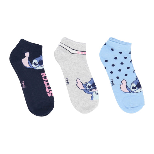 Lilo & Stitch Damen 3er-Pack Sneaker-Socken