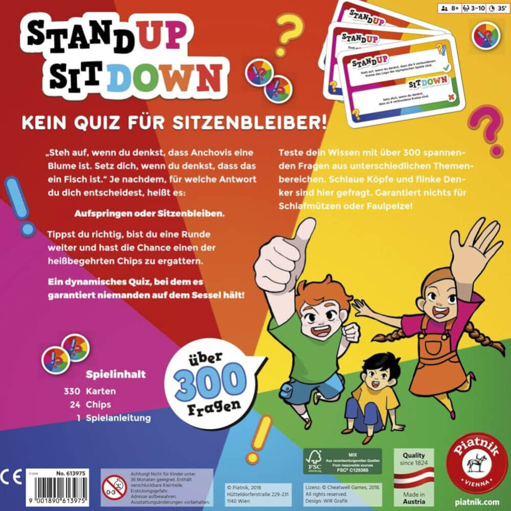 Stand Up Sit DownKein Qiuz Für Sitzenbleiber