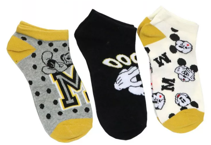 Disney Mickey Damen 3er-Pack Sneaker Socken