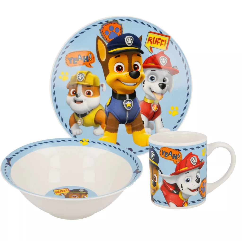 Paw Patrol Porzellan-Geschirrset in Geschenkbox